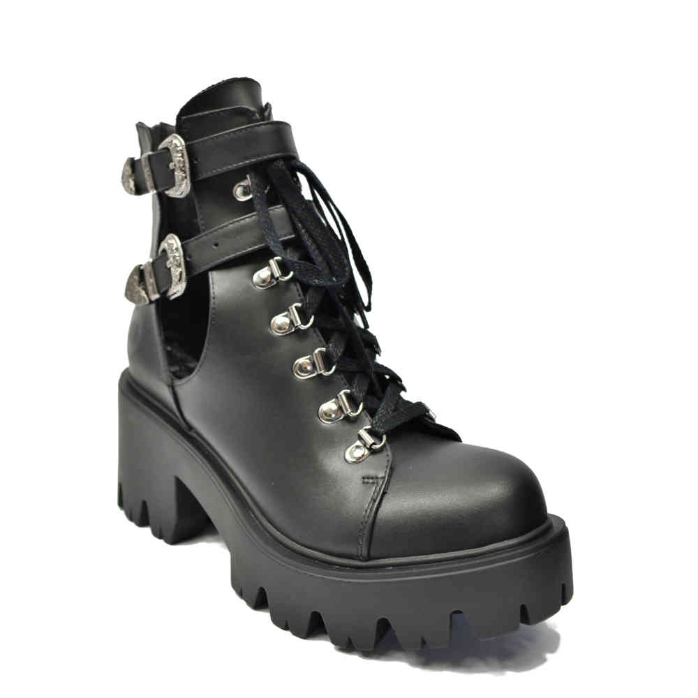 Altercore - Sadie Vegan Bottes de plate-forme - Noir